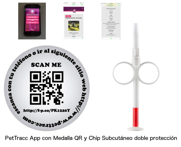 Cedula Animal Medalla QR microchip APP inteligente