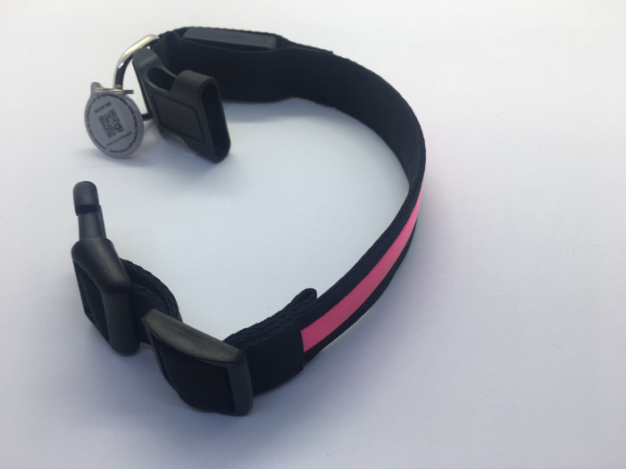Collar led inteligente para perros QR cedula animal